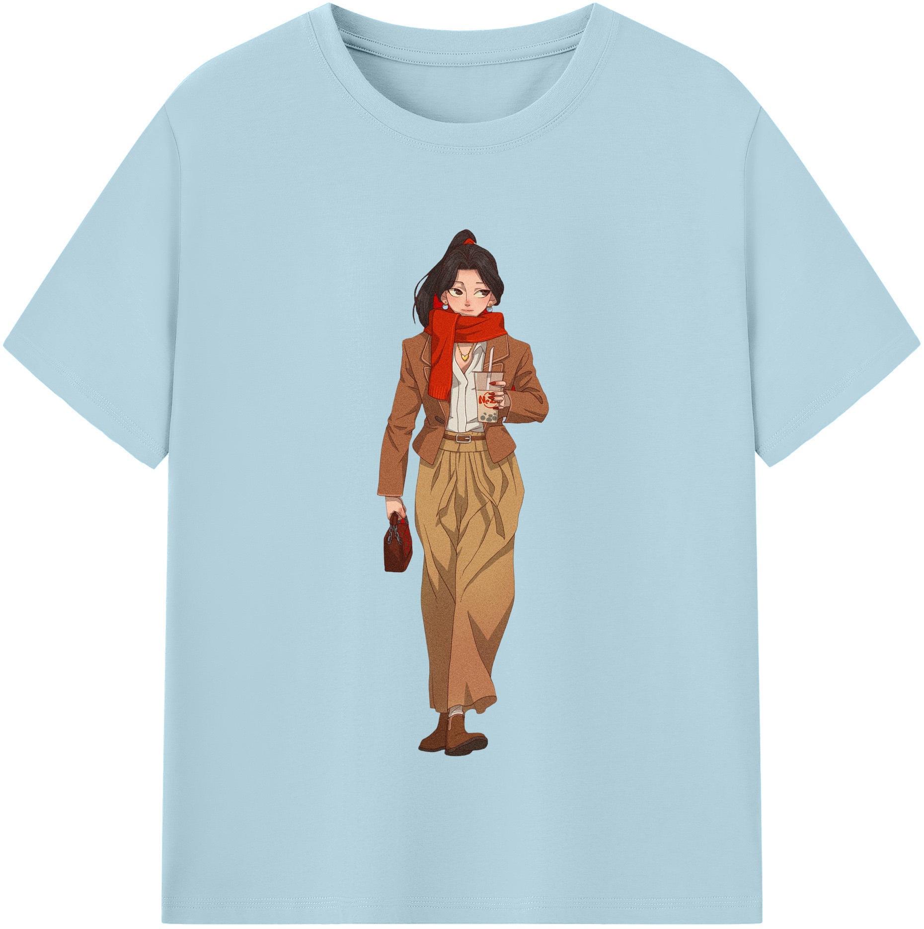 （画像用） Ne Zha 2 ナタ 魔童の大暴れ 綿100％半袖Tシャツ（フロントプリント）